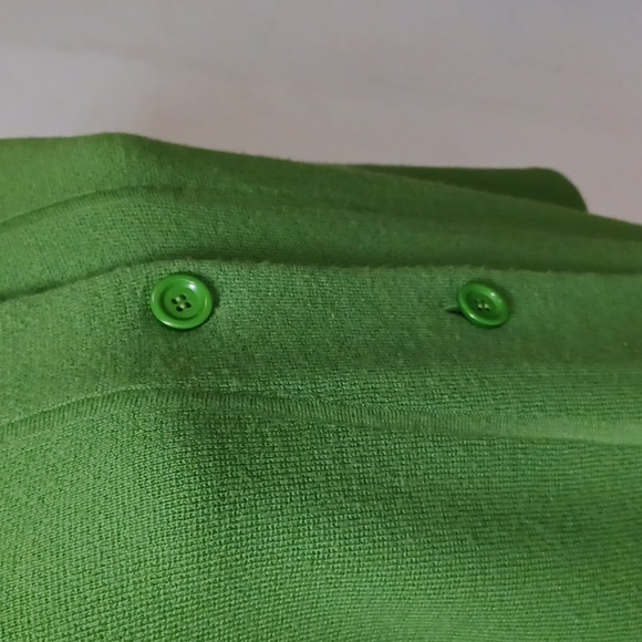 Henry New York 100% Wool long sweater size m green long sleeved button front - Picture 9 of 11